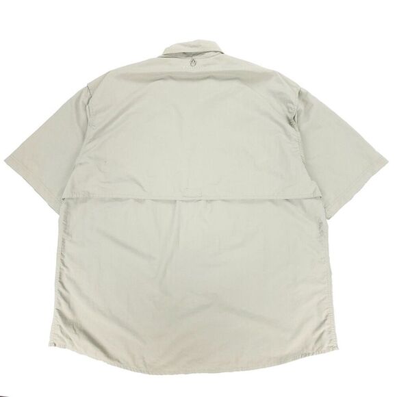 MAGELLAN Short Sleeve Button Down Fishing Utility Shirt Mens XXL Khaki Olive - Picture 6 of 7